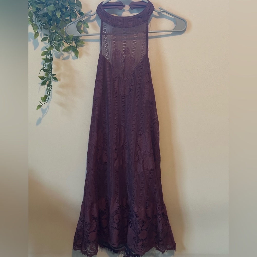 Purple boho dress